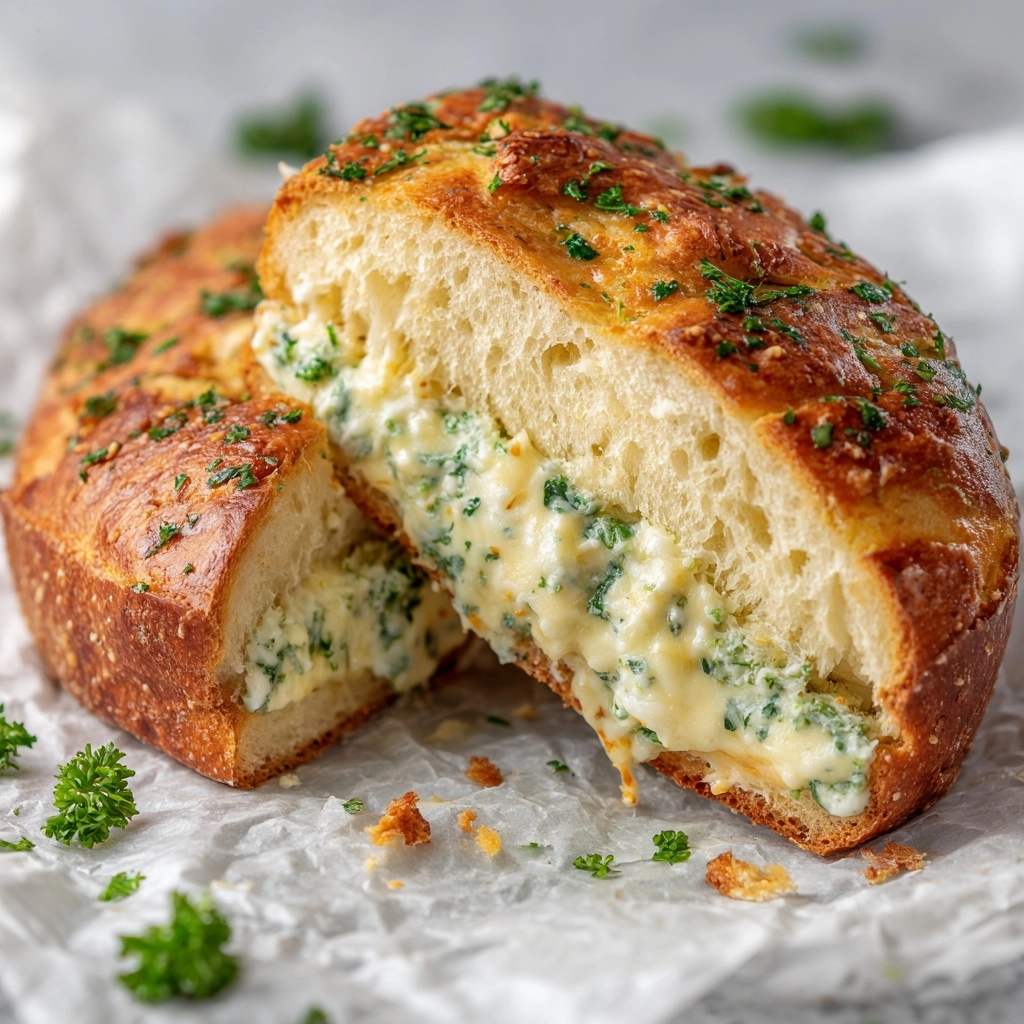 Epic Stuffed Garlic Bread Recipe - Recipe Image