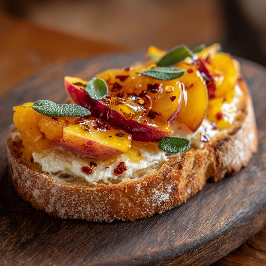 Melon Burrata Toast with Chili Honey Recipe