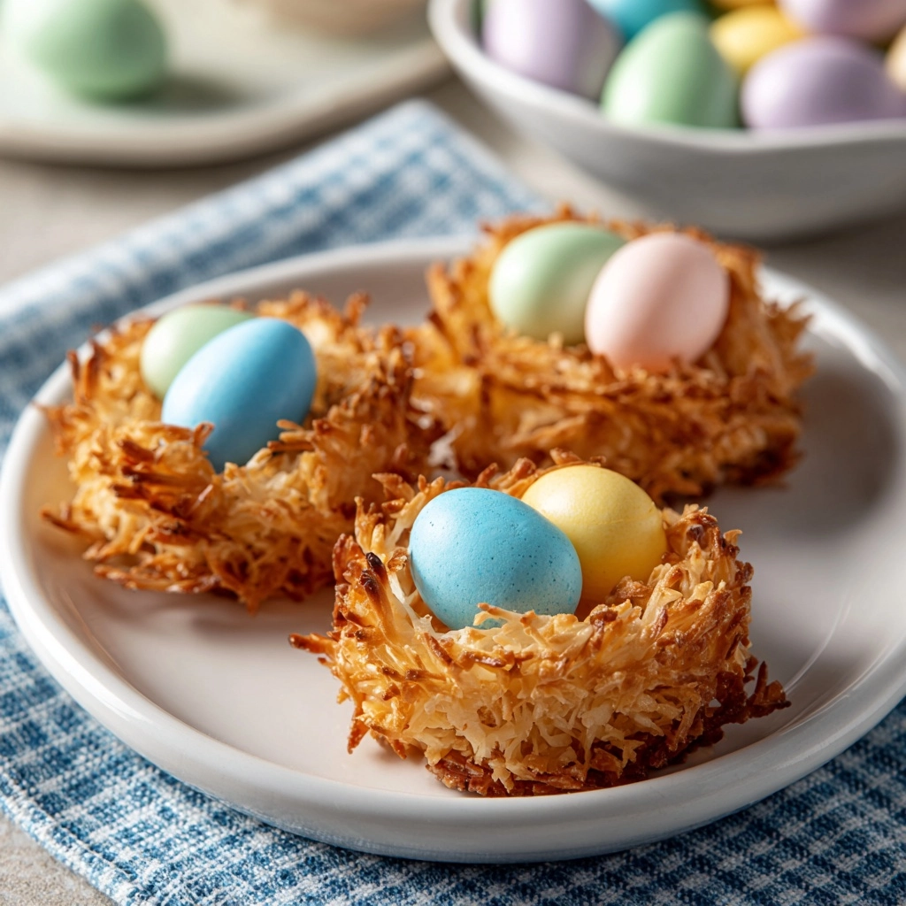 Coconut Macaroons Easter Birds Nests Recipe - Recipe Image