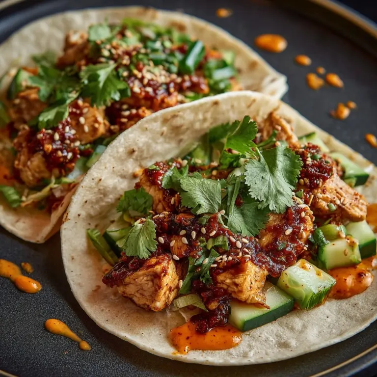 Korean Chicken Tacos with Caramelized Kimchi Recipe