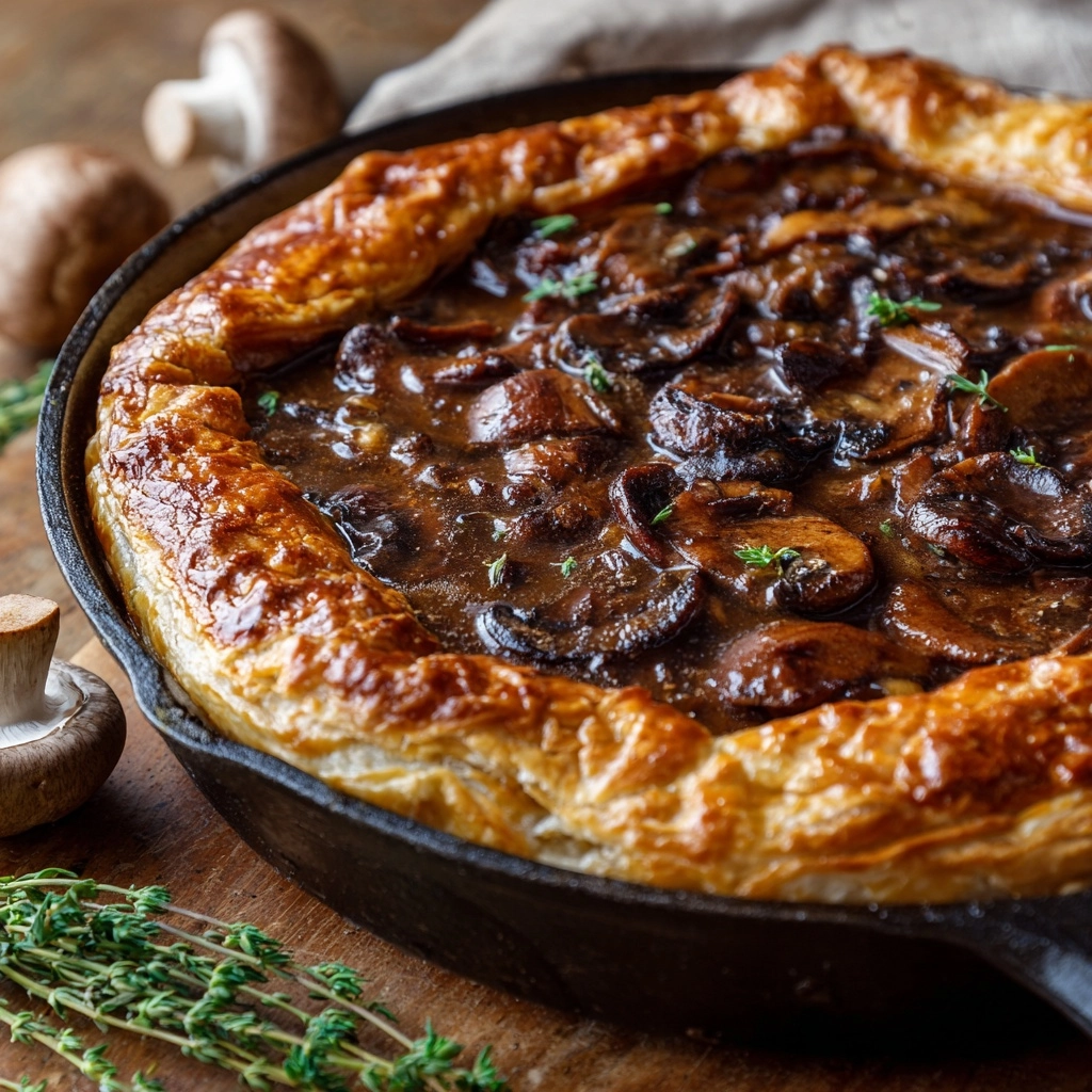 Creamy Mushroom Pot Pie with Flaky Crust Recipe - Recipe Image