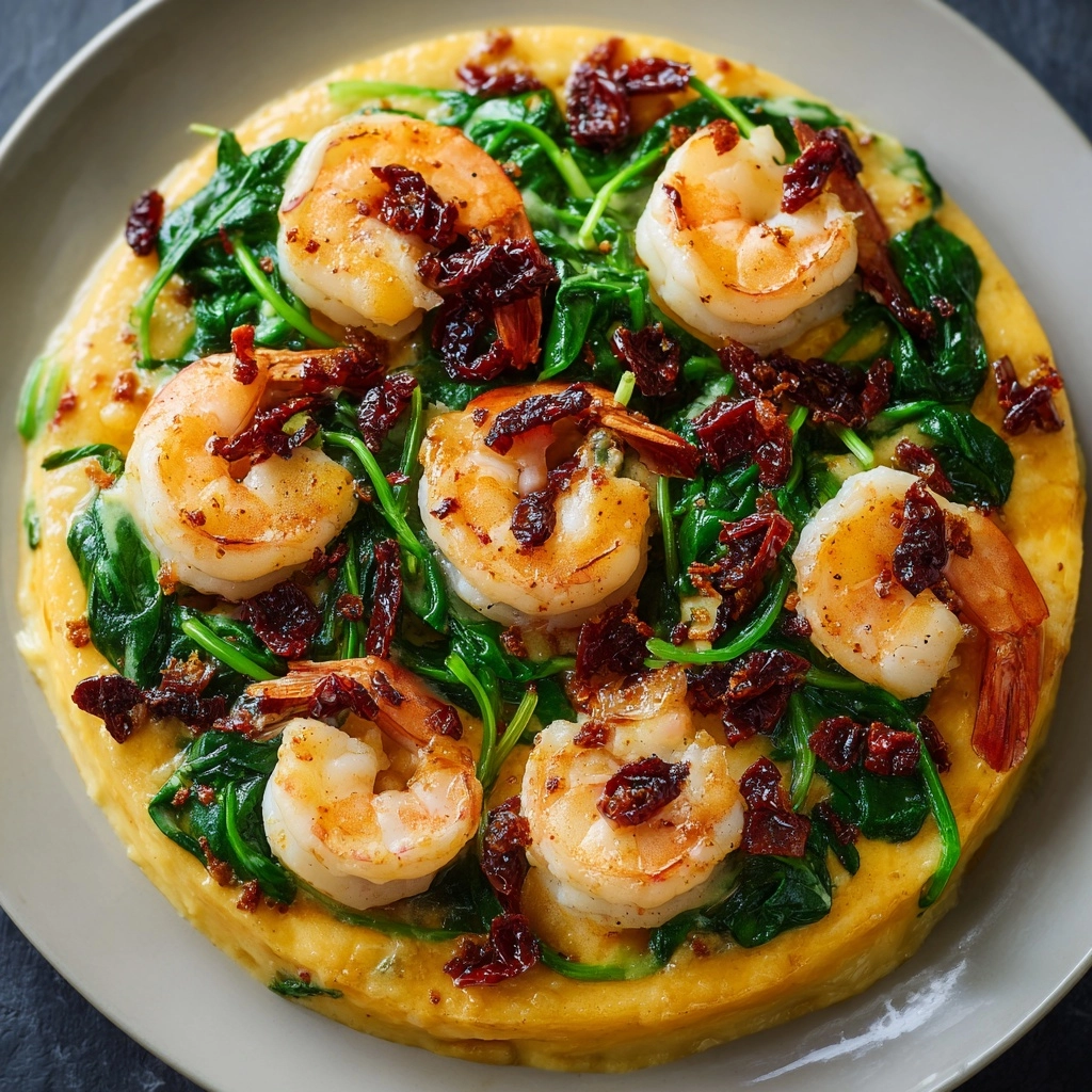 Tuscan Shrimp with Spinach, Artichokes, and Sun-Dried Tomatoes Recipe - Recipe Image