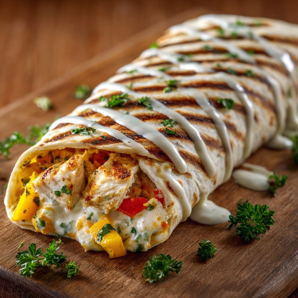 Creamy Chicken Tortilla Wraps Recipe