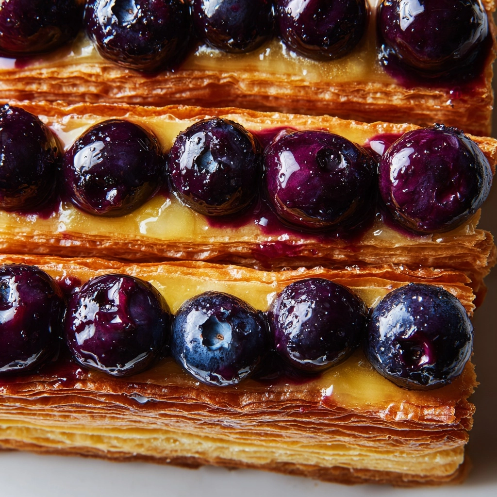 Lemon-Blueberry Puff Pastry Tart Recipe - Recipe Image