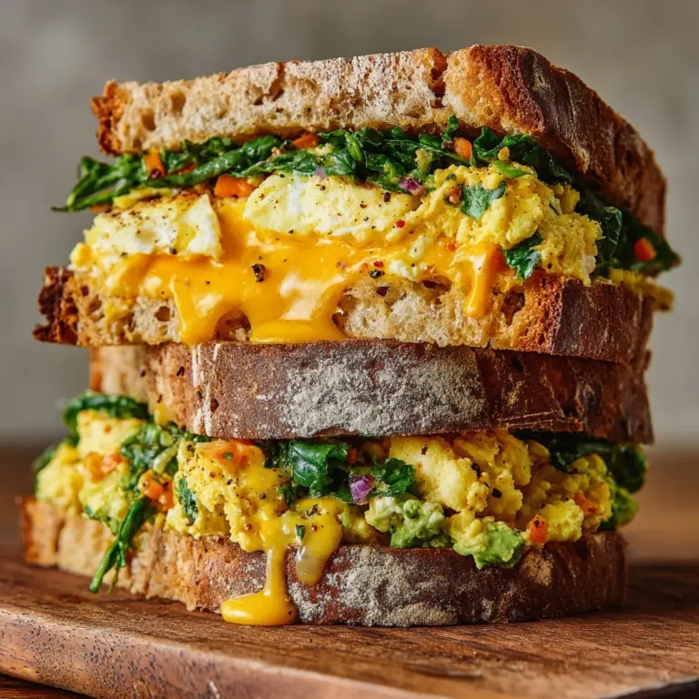 High Protein Vegetarian Breakfast Sandwiches Recipe