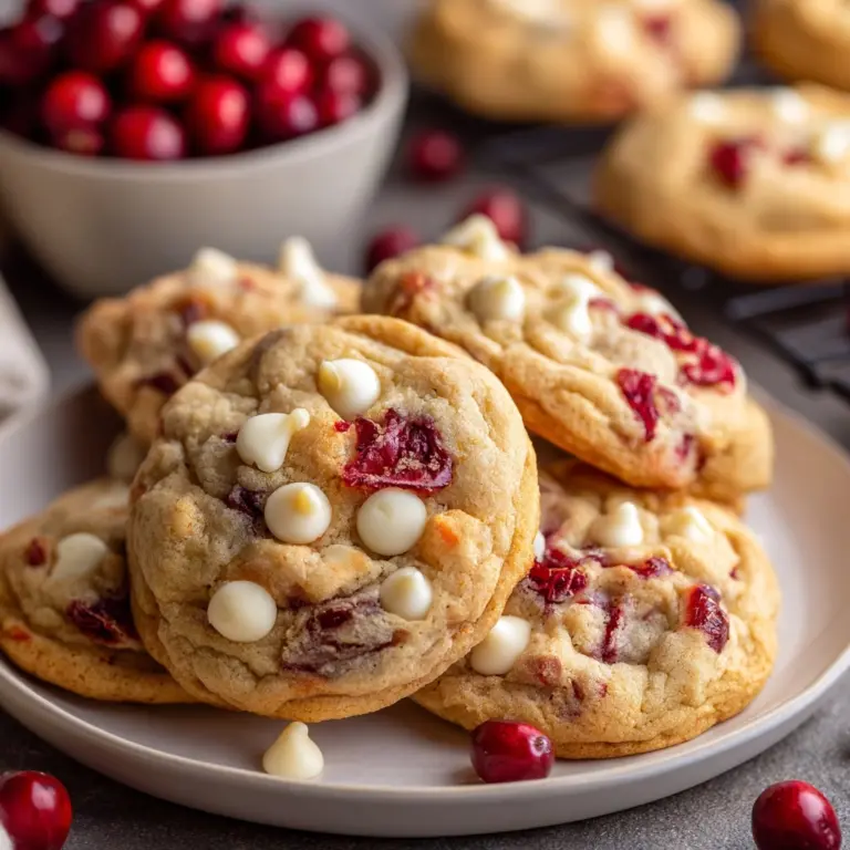 White Chocolate Cranberry Cookies Recipe