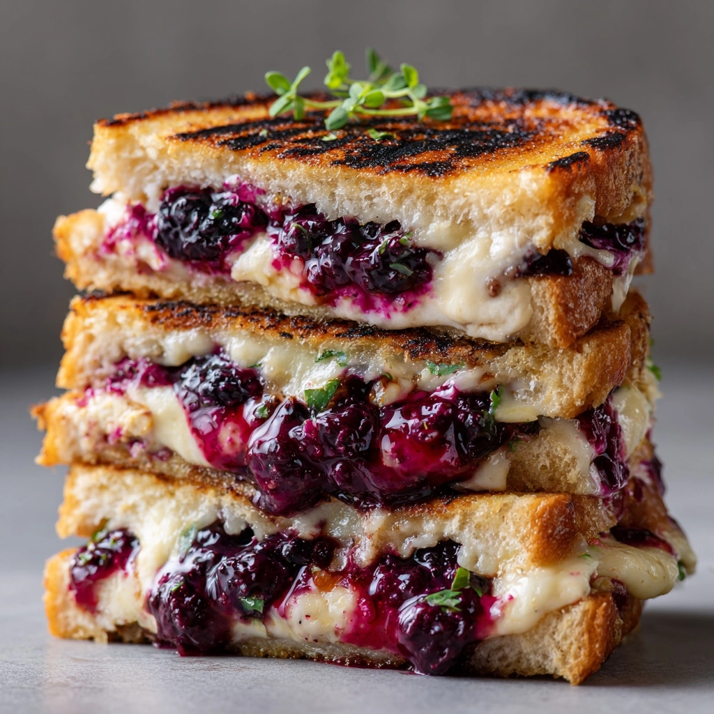 Balsamic Blackberry Bliss Grilled Cheese Recipe - Recipe Image