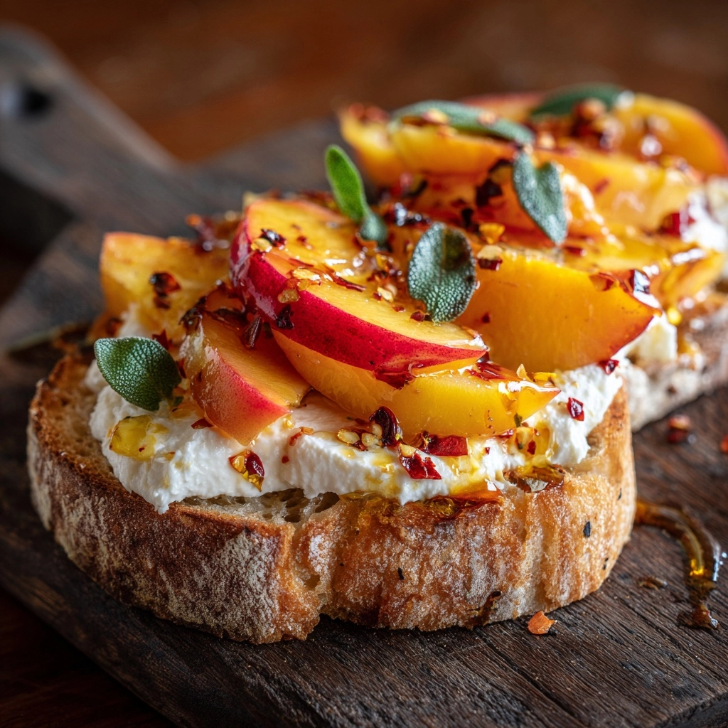 Melon Burrata Toast with Chili Honey Recipe - Recipe Image