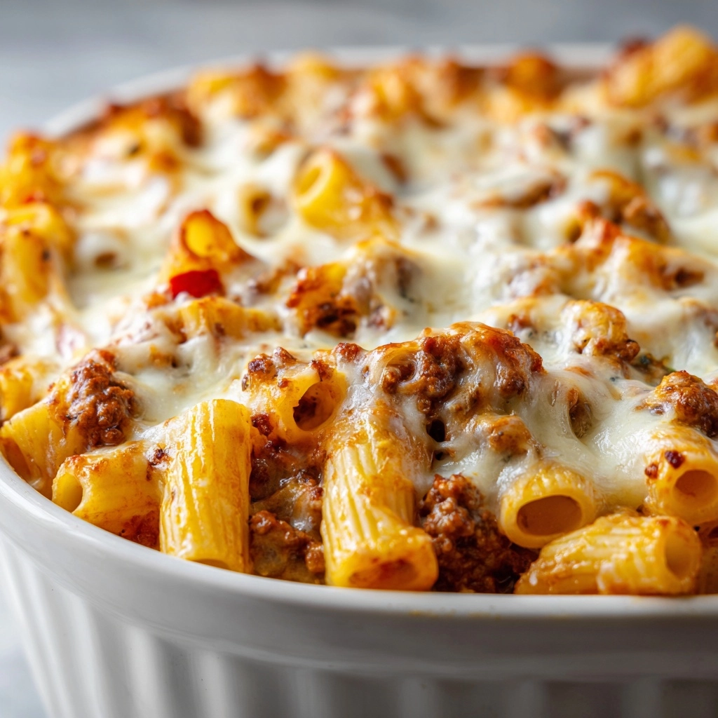 Cheesy Beef & Pepper Rigatoni Recipe - Recipe Image