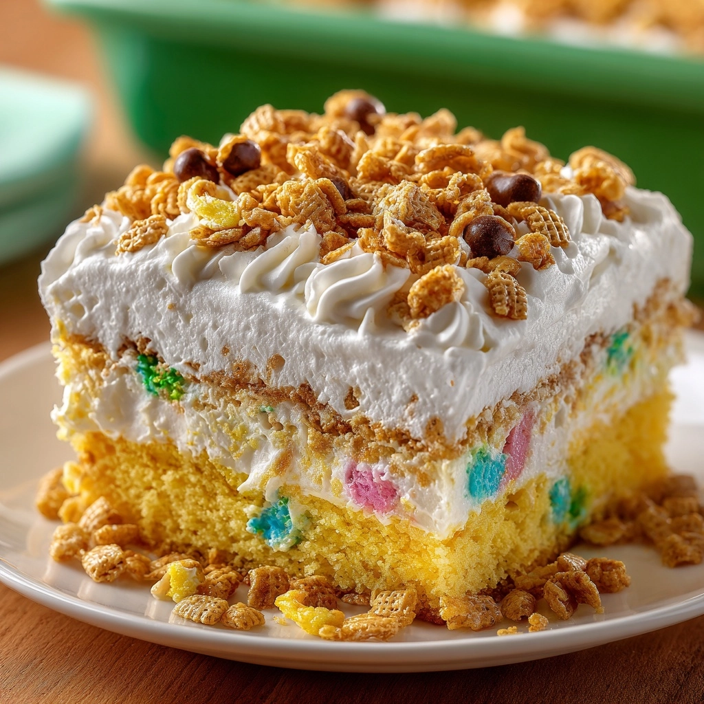 Cereal Milk Poke Cake Recipe - Recipe Image