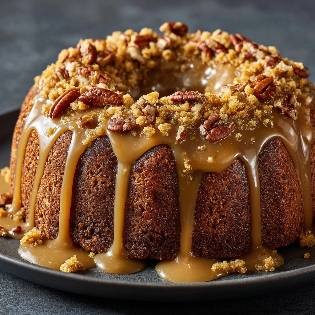 Sweet Potato Honeybun Cake with Pecans & Grated Sweet Potato Icing Recipe - Recipe Image