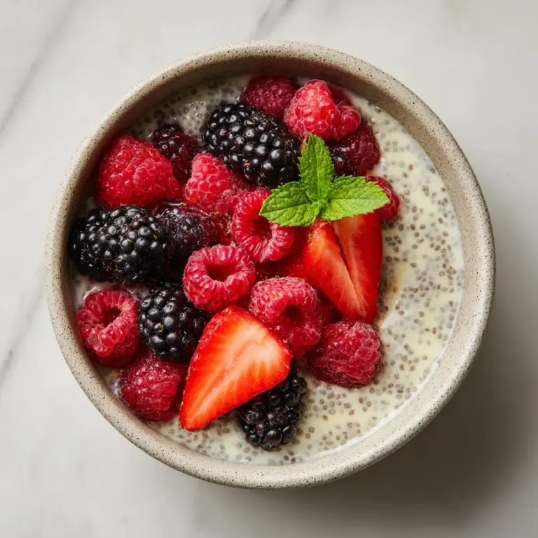 Chia Seed Pudding with Coconut Milk and Berries Recipe