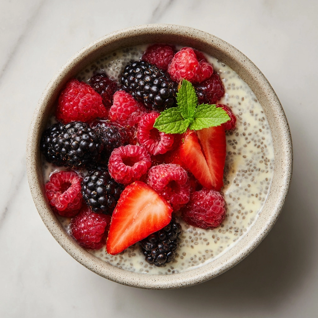 Chia Seed Pudding with Coconut Milk and Berries Recipe - Recipe Image