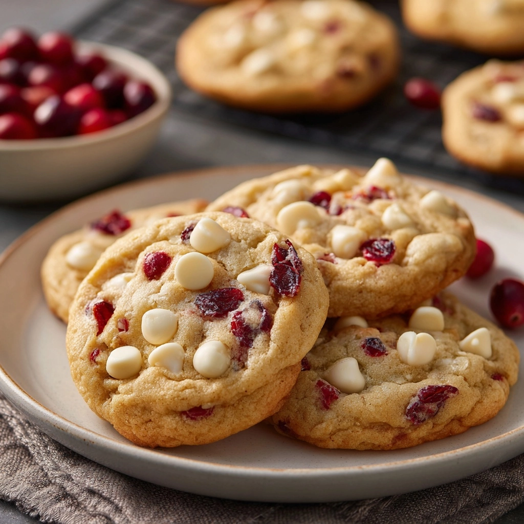 White Chocolate Cranberry Cookies Recipe - Recipe Image