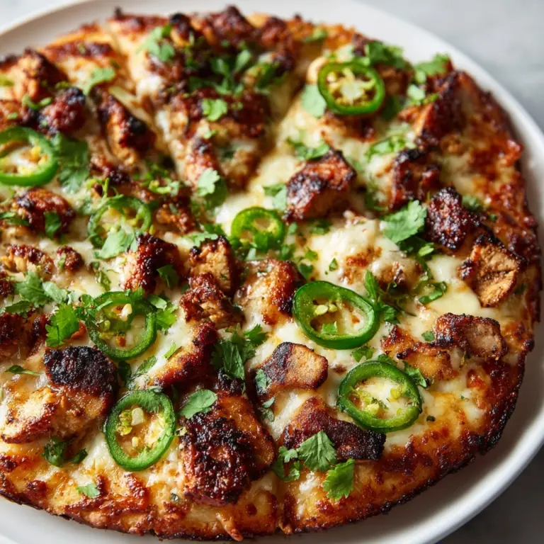 Spicy Chicken and Pickled Jalapeno Pizza Recipe