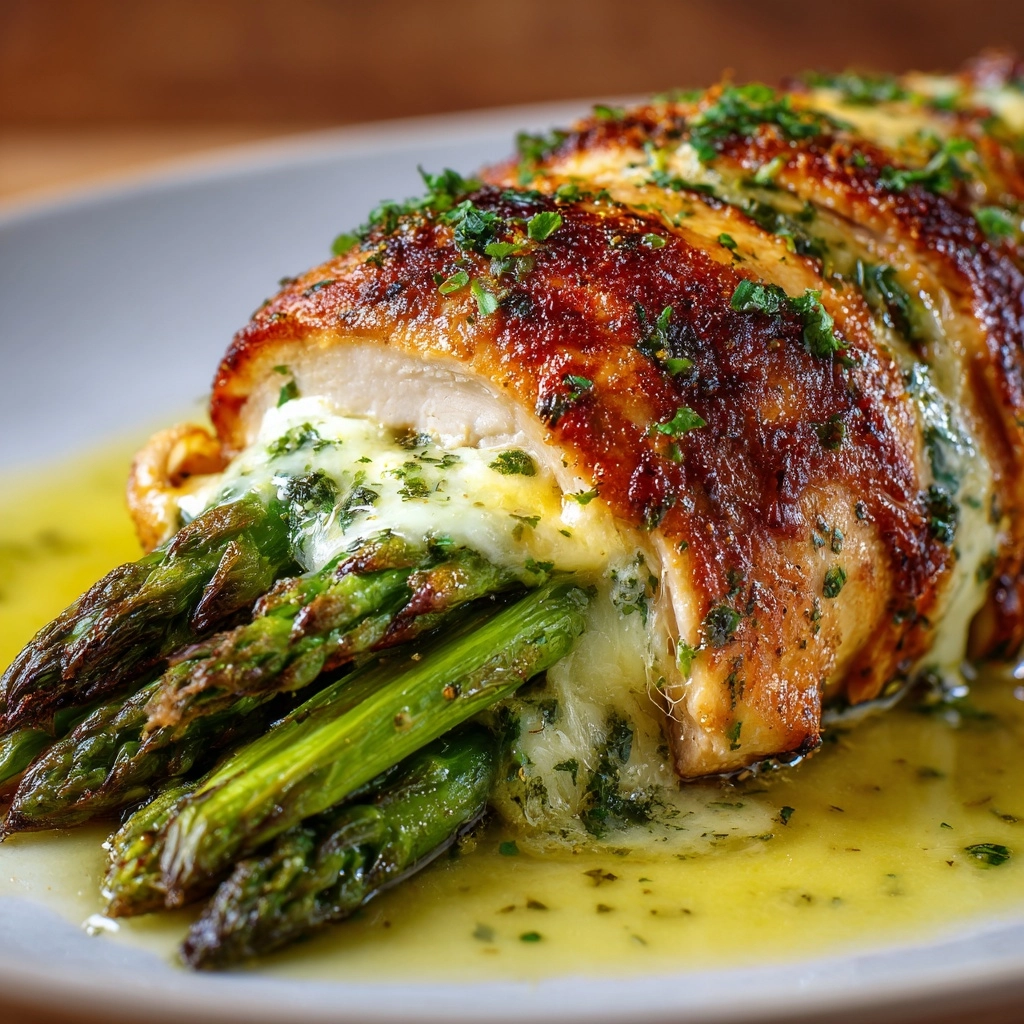 Asparagus Stuffed Chicken Recipe - Recipe Image