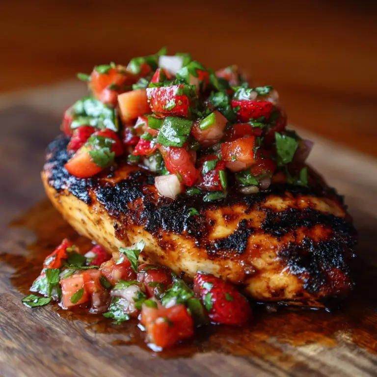 Cilantro Lime Grilled Chicken with Strawberry Salsa Recipe