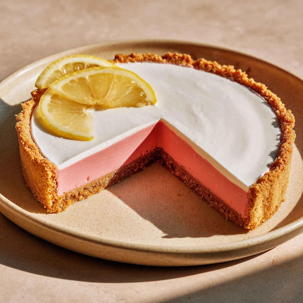 No Bake Strawberry Lemonade Pie Recipe - Recipe Image