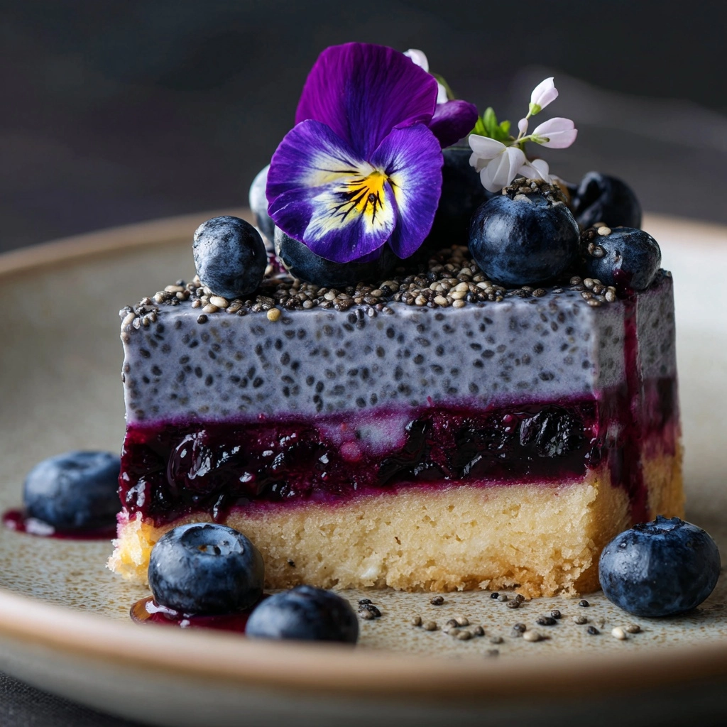 No-Bake Plant-Based Vegan Blueberry Chia Seed Pie Recipe