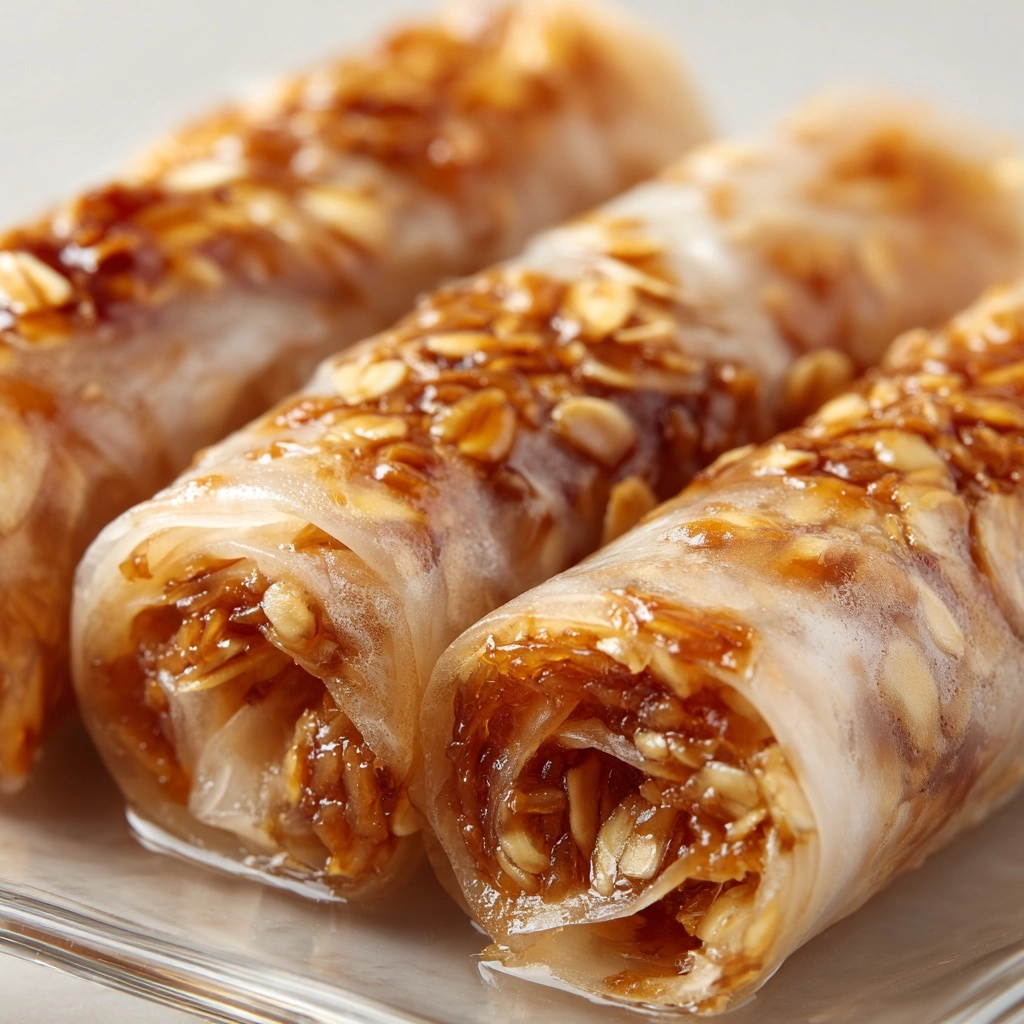 Baked Apple Pie Rice Paper Rolls Recipe - Recipe Image