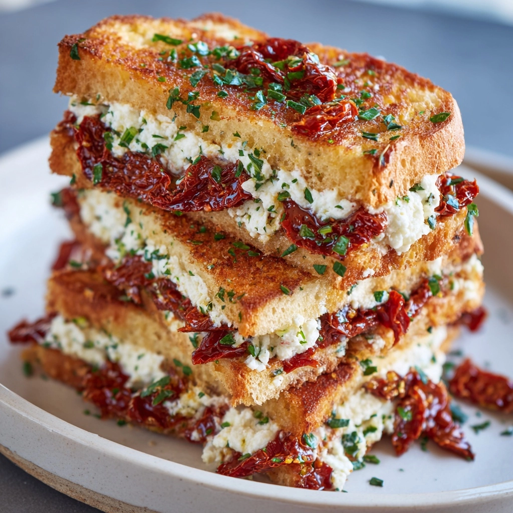 Sun-Dried Tomato and Feta Stuffed French Toast Recipe - Recipe Image