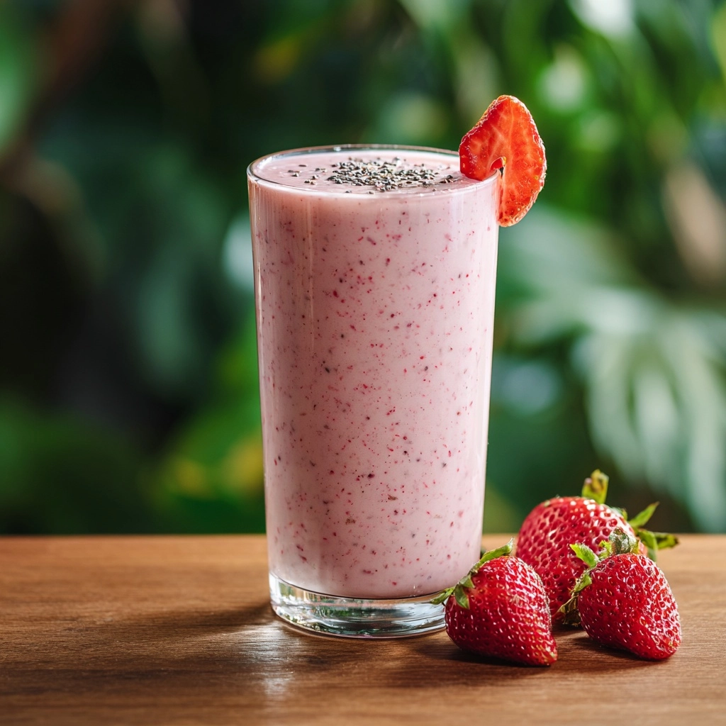 Fat Burning Strawberry Smoothie Recipe - Recipe Image