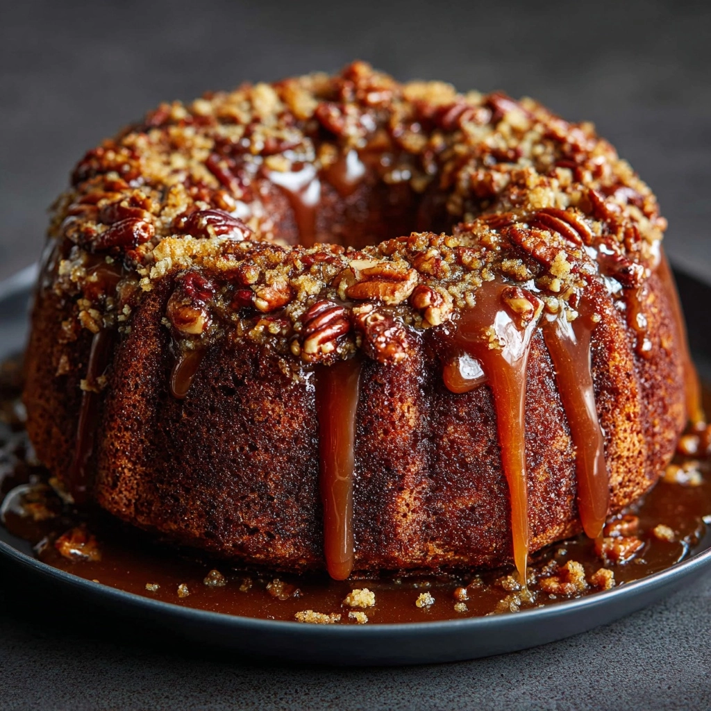 Sweet Potato Honeybun Cake with Pecans & Grated Sweet Potato Icing Recipe - Recipe Image