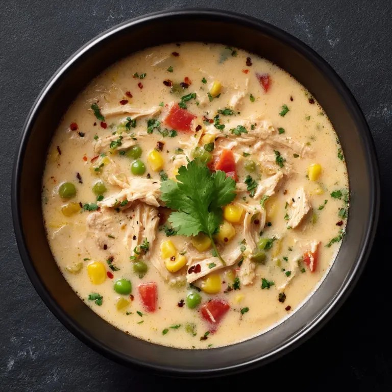 Creamy Chicken Poblano Pepper Soup Recipe