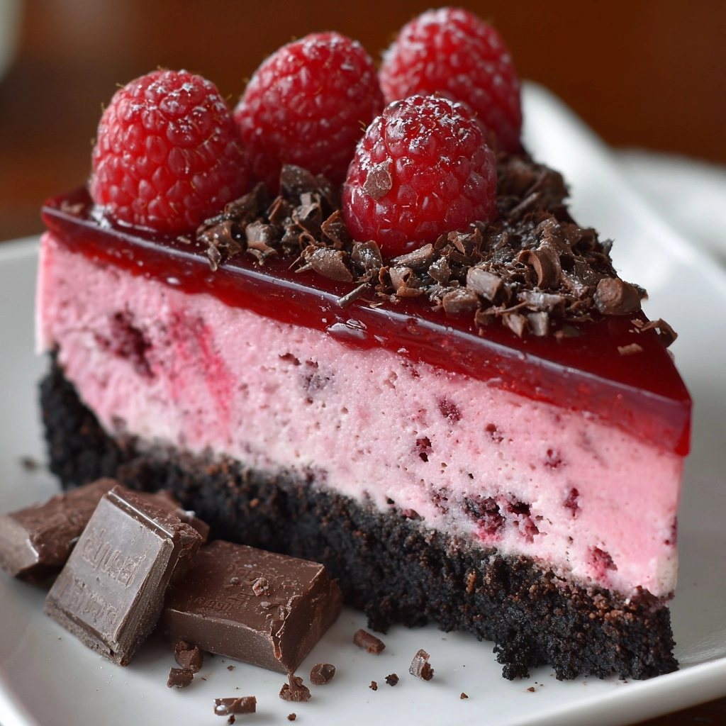 Dark Chocolate Raspberry Cheesecake Recipe - Recipe Image