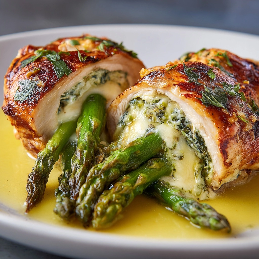 Asparagus Stuffed Chicken Recipe - Recipe Image