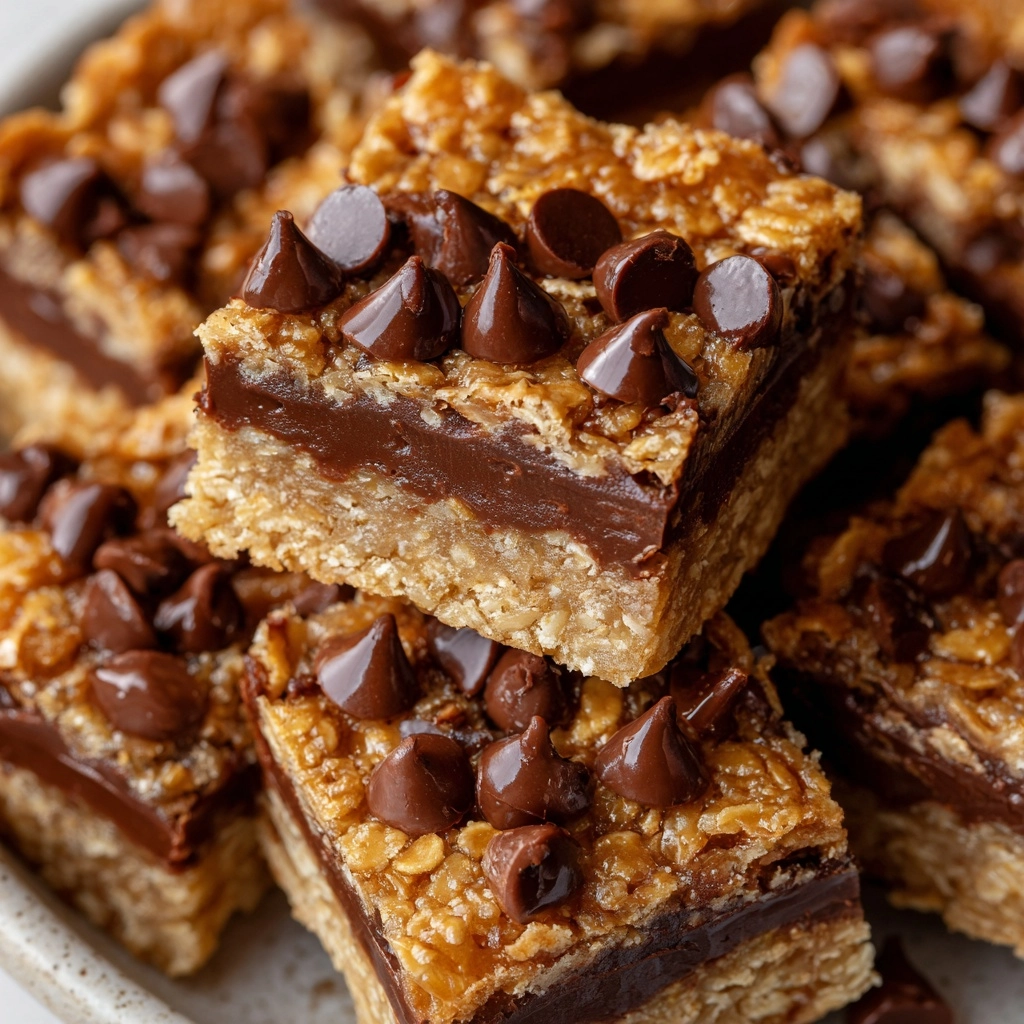 Healthy Chocolate Chip Oat Bars Recipe - Recipe Image