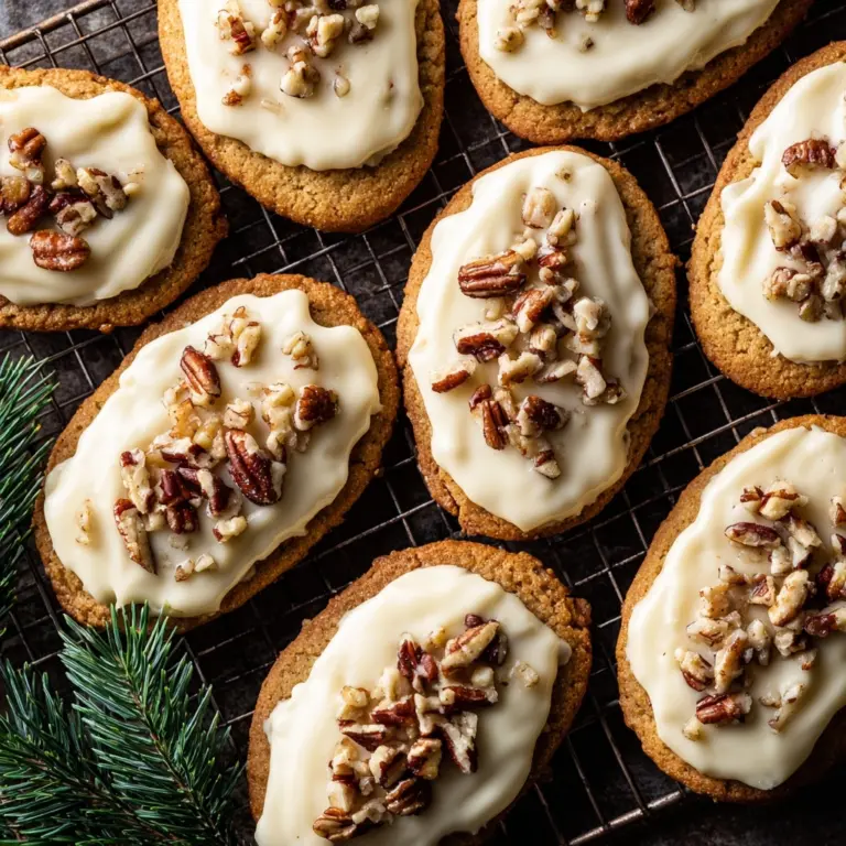Pecan Sugar Cookies with Brown Butter Icing Recipe