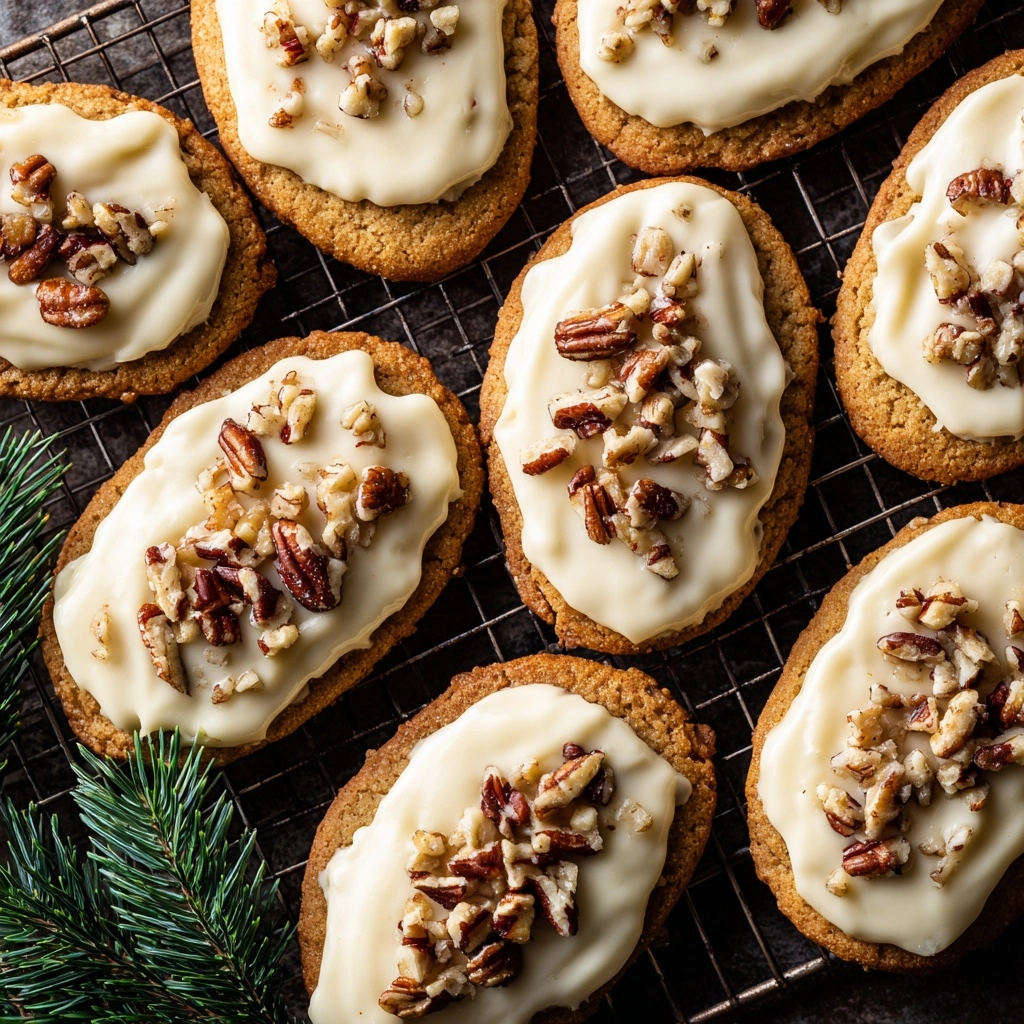 Pecan Sugar Cookies with Brown Butter Icing Recipe - Recipe Image