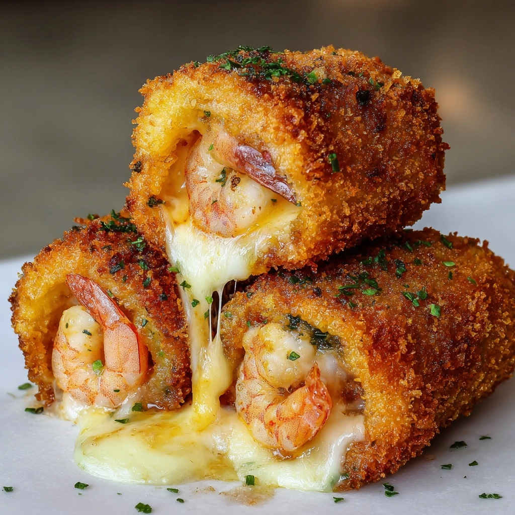 Deep-Fried Shrimp Alfredo Burrito Bites Recipe