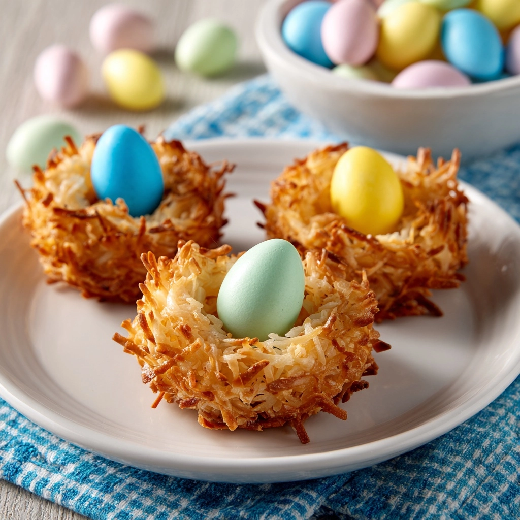 Coconut Macaroons Easter Birds Nests Recipe - Recipe Image
