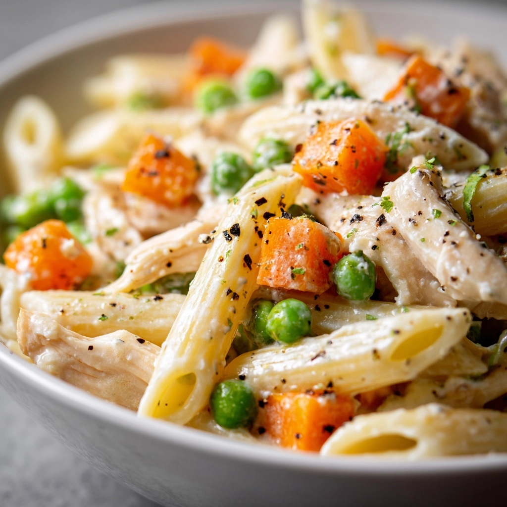 Chicken Pot Pie Pasta Recipe - Recipe Image