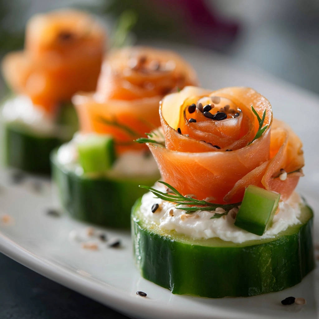 Cucumber Smoked Salmon Bites: An Amazing Ultimate Appetizer Recipe - Recipe Image