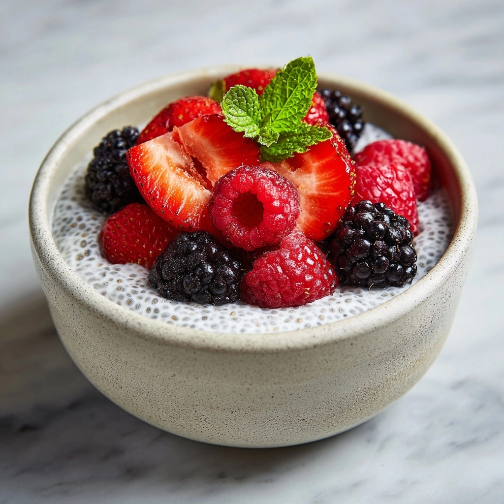 Chia Seed Pudding with Coconut Milk and Berries Recipe - Recipe Image
