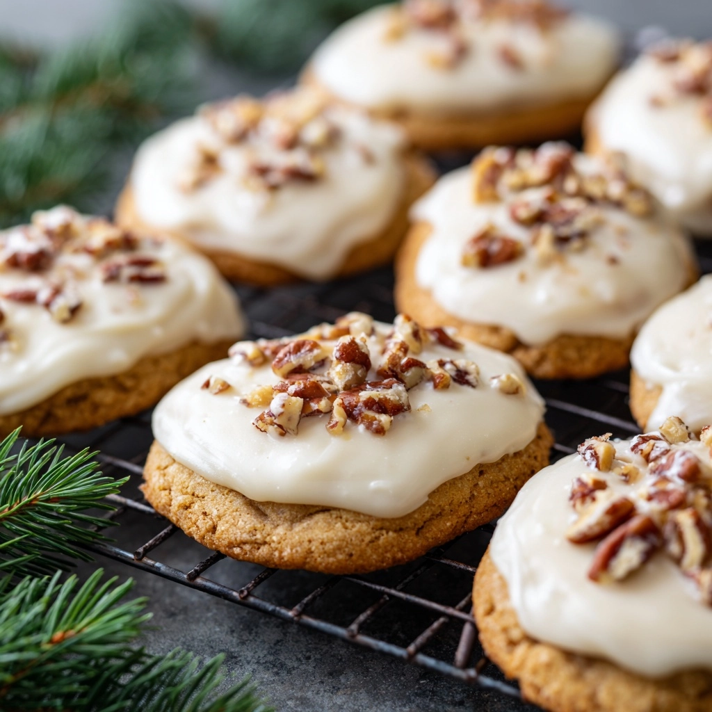 Pecan Sugar Cookies with Brown Butter Icing Recipe - Recipe Image