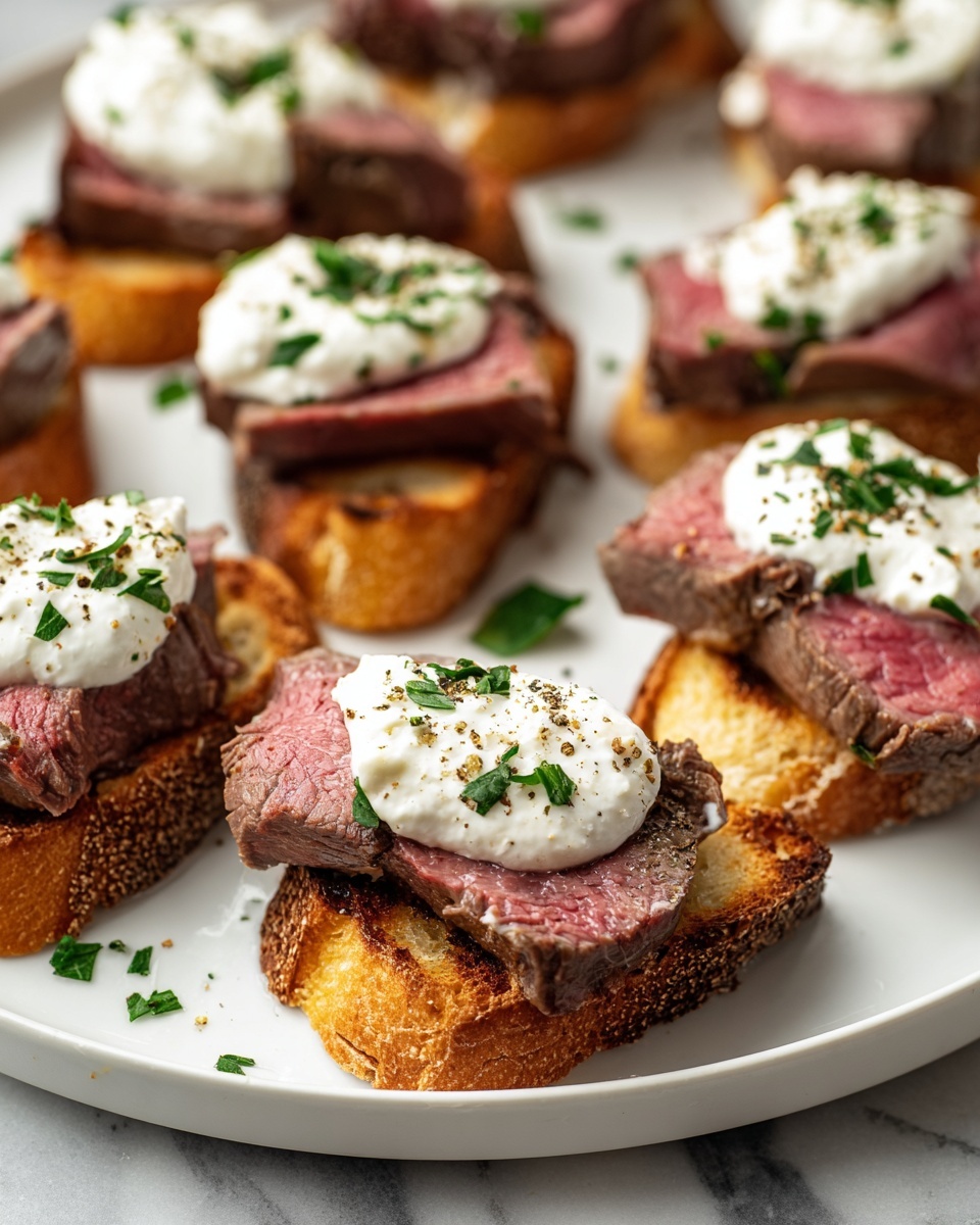 Steak Crostini with Horseradish Cream Recipe - Recipe Image