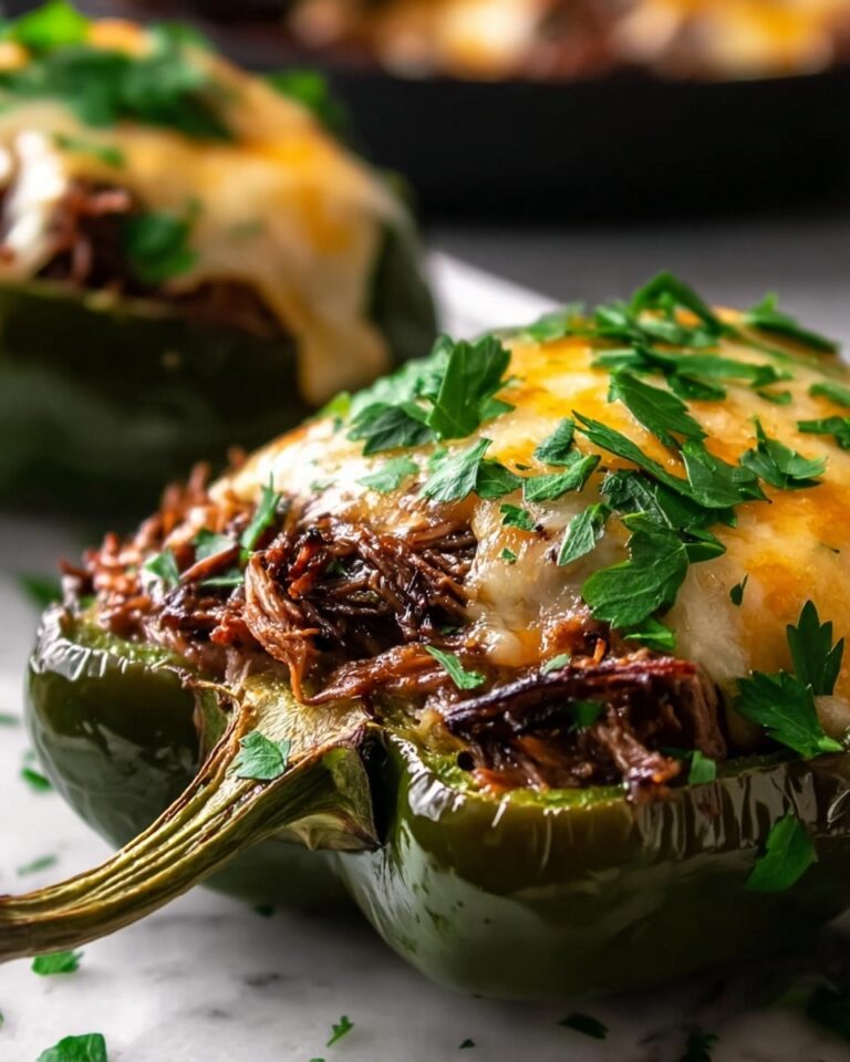 Stuffed Poblano Peppers with Ground Beef, Rice, and Cheese Recipe