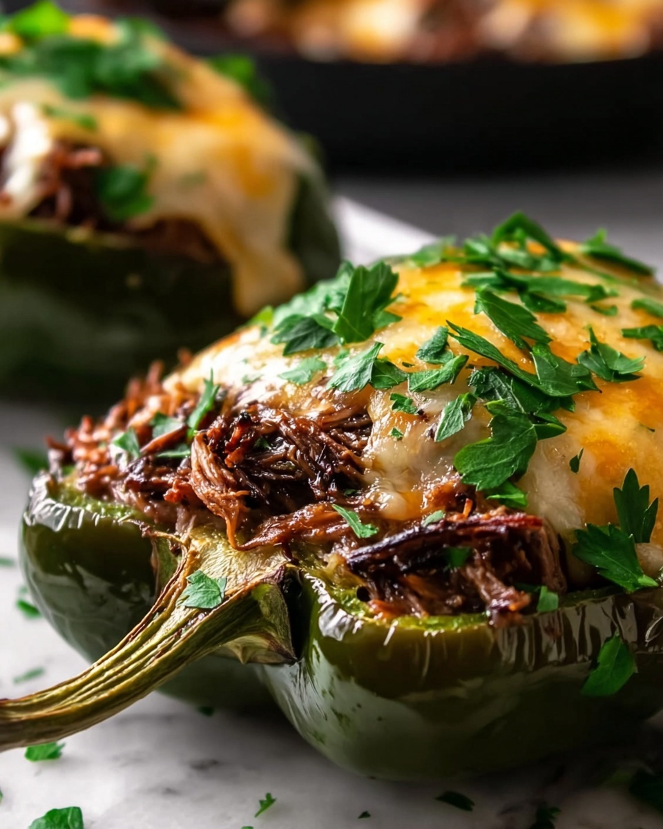 Stuffed Poblano Peppers with Ground Beef, Rice, and Cheese Recipe - Recipe Image