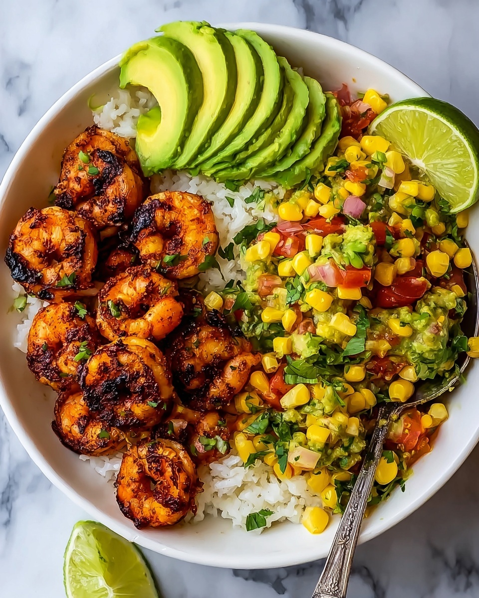 Chipotle Shrimp Avocado And Mango Rice Bowls Recipe - Recipe Image