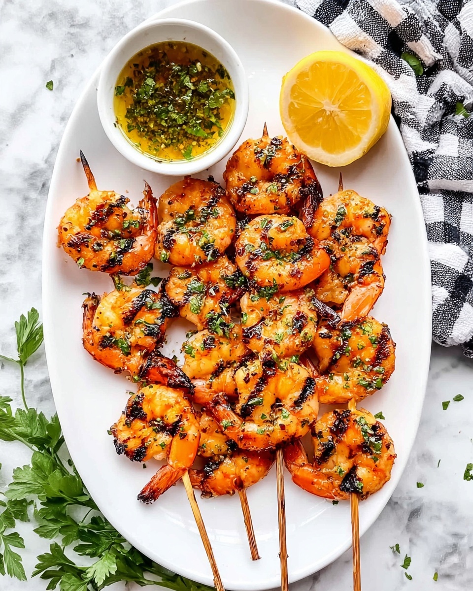 Garlic Grilled Shrimp Skewers Recipe - Recipe Image