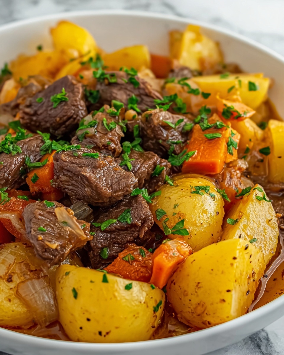 Crockpot Loaded Steak and Potato Bake Recipe - Recipe Image