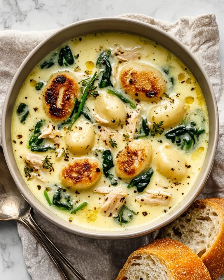 Creamy Chicken Gnocchi Soup with Garlic Recipe