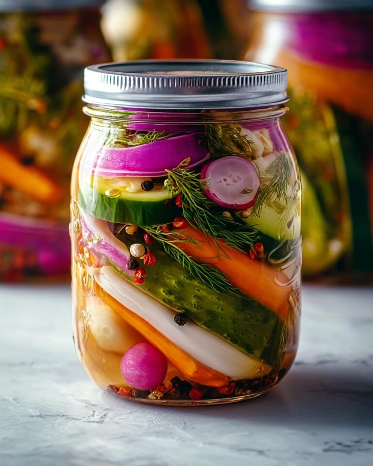 Crunchy Tangy Refrigerator Pickled Vegetables Recipe