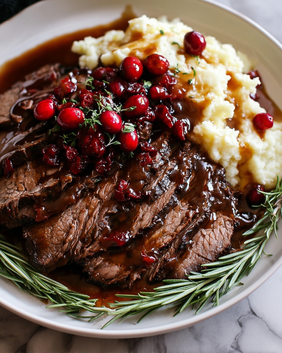 Cranberry Balsamic Roast Beef Recipe - Recipe Image