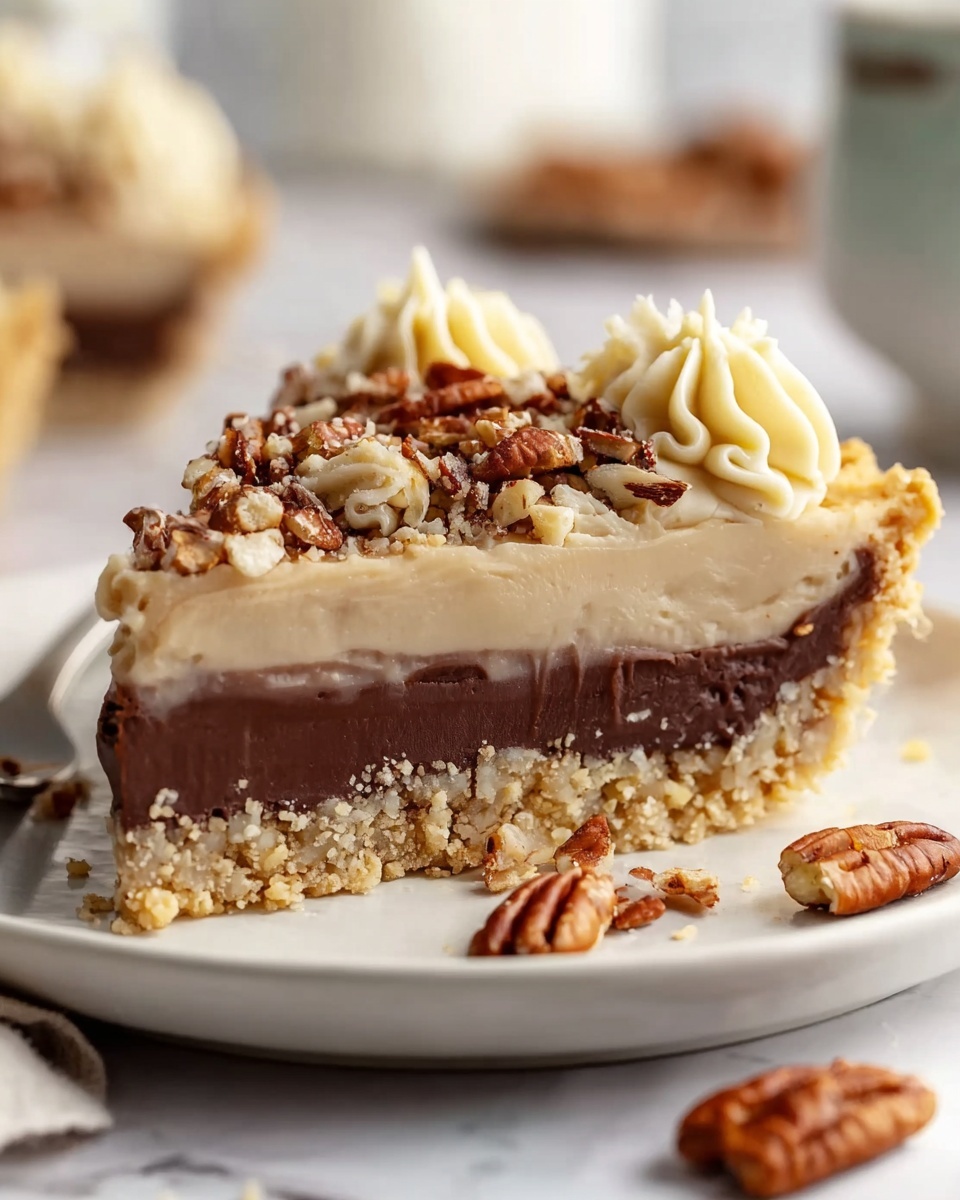 No-Bake German Chocolate Pie Recipe for Easy Dessert Recipe - Recipe Image