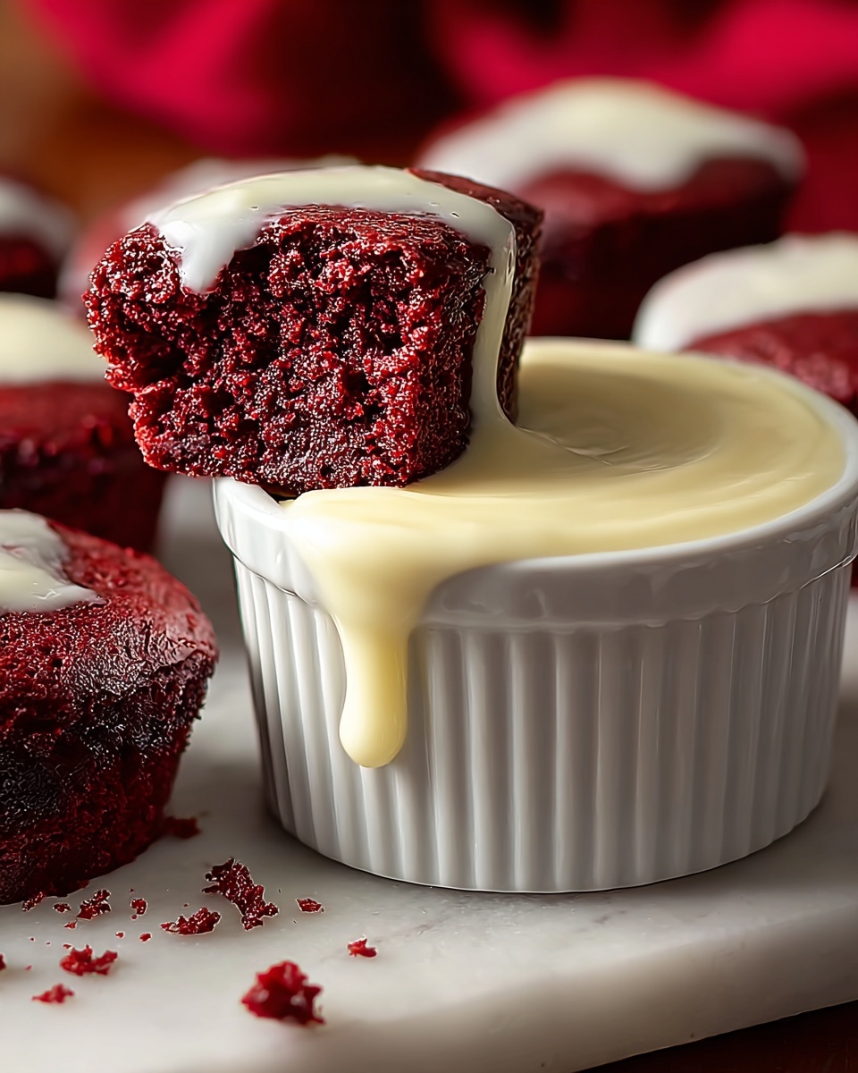 Homemade Red Velvet Brownie Dippers with Cheesecake Dip Recipe - Recipe Image